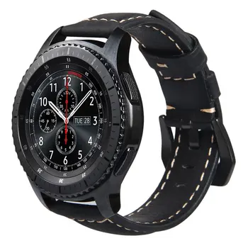 20 mm 22 mm Originálne Kožené hodinky remienok Pásmo pre Samsung Výstroj S3 S2 popruh pre Samsung Galaxy Sledovať 46 mm 42MM náramok Náramky