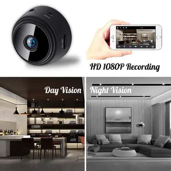 Mini HD 1080 Kamerou na Nočné Videnie Funkciu Podporuje Wifi Detekcia Pohybu A Budenie Push Absorpciu Železa Materiálov Podpora Vzdialenej