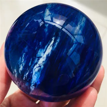 5cm vzácne Prírodné Modré tavenie kameň, kremeň loptu domáce dekorácie z prírodného kameňa rezanie a leštenie 1pc