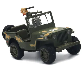 HOMMAT Simulácia 1:24 WW II Jeep Off-road Vojenských Síl, Armády Vozidiel Modelu Auta Zliatiny Diecast Modelu Auta Darček Hračky Pre Deti,