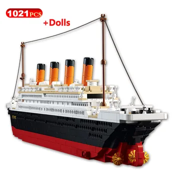 194/1021 KS DIY Stavebné Bloky Tvorca Mesta Model Titanicu Cruise 3D Bloky Vzdelávacie Tehly Údaje Hračky Pre Deti, Vianoce
