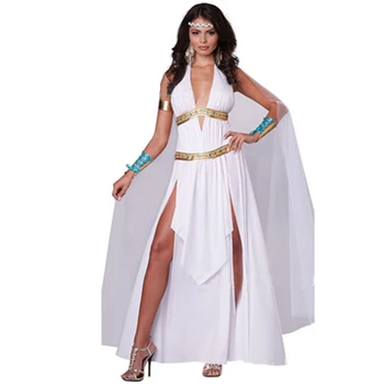 Lady Grécky Rímskej Bohyne Kostým Sexy Plavky S Uväzovaním Za Backless Župan Cosplay Halloween, Karneval, Maškarný Strany