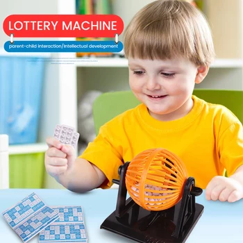 1 Ks Tvorivé Bingo Herné Konzoly Simulative Lotérie Stroj Deti, Vzdelávacie Hračky Party Hra, Rekvizity pre Domáce Vnútorné Vnútri