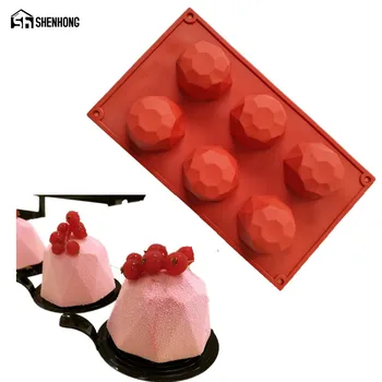 SHENHONG Diamond Tortu Chocolat Foriem, 3D Non-stick Silikónové Formy Umenia Mousse Moule Silikonowe Pečivo Pre Muffin Brownie Pečenie