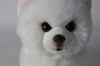 28 cm Realisticky Pomeranian Plyšové Hračky Roztomilý Simulácia Biely Pes Plyšové Hračky Šteňa Plyšové Zvieratá, Hračky Deti Narodeniny, Vianočné Darčeky
