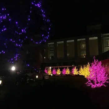 LED Vianočný stromček, čerešňa, prázdninový svetlá, interiérové led strom svetlá, rainproof strom výška 1.5-3.0 m ružová vonkajšie dekorácie