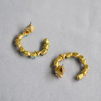 CSxjd luxusné šperky náušnice tvar prírodného kameňa Jednoduché wild kruhu náušnice