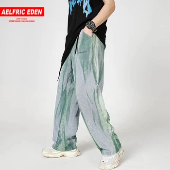 Neforemné Džínsové Nohavice 2020 Tie Dye Módne Voľné Nohavice Hip Hop Harajuku Streetwear Príležitostných Bežcov Mens Hárem Nohavice