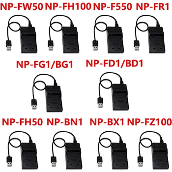 10pcs USB Port Digitálny Fotoaparát, Nabíjačka Pre Sony NP-BN1 NP-BX1 NP-F550 NP-FH50 NP-FH100 NP-FR1 NP-FW50 NP-FZ100 NP-BD1 FD1