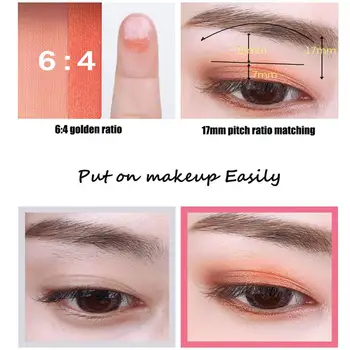 HEXZE 10 Farebné Očné tiene Paletu Leskom Matný Lesk Pigmentovaná Prášková Stlačené Eyeshadow make-up Kit Jednoduché a ľahké použitie
