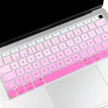 Euro španielsky Kryt klávesnice pre Macbook Air 13 2019 & Touch ID Prachu Dôkaz Chránič Postupné Zmeny Farby Mac book 13.3
