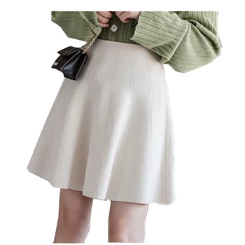2020 kockované sukni, kórejský štýl biela skladaná sukňa skladaný mini sukne