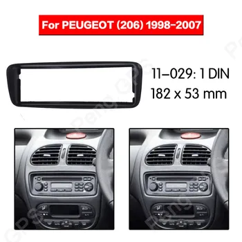 1 DIN autorádio Fascia Nainštalovať Dash Rámu Orezania Auta Montáž Rámu prístrojovú dosku Na Peugeot(206) 1998-2007 rám Audio