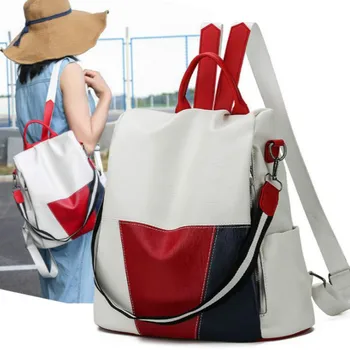 2019 nová anti-theft žien batoh módne šitie pevné Britský štýl nepremokavé školy taška cestovná taška cez rameno Hot