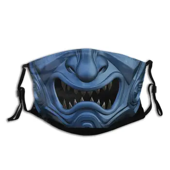Mortal Kombat Subzero Unisex Non-Jednorazové Masku Na Tvár Proti Oparu Masku Proti Prachu S Filtrom Ochranný Kryt Respirátor Úst Utlmiť