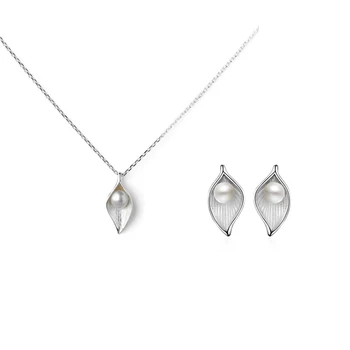 XIYANIKE 925 Sterling Silver 2019 Hot Predaj Módnych Perlový Náhrdelník+Náušnice kórejský Šperky Sady Pre Ženy Výročie Darček