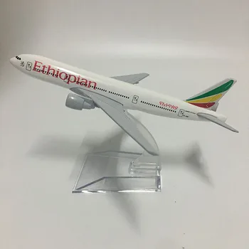JASON TUTU 16 cm Etiópskej Airlines a Boeing b777 Rovine Modelu Lietadla Modelu Lietadla Diecast Kov 1:400 rozsahu Lietadlá