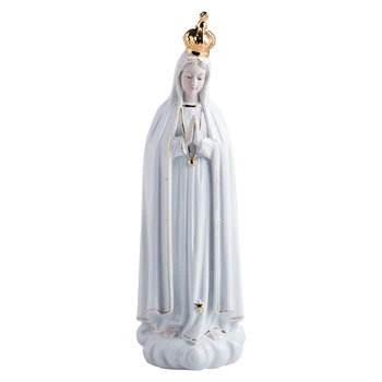 Rose Fatimskej Panny Márie Ikonu Katolíckej Relikvie Cirkvi Keramické Súsošie Ozdoby Obývacia Izba Plochy Dekor Vianočný Darček Remeslá