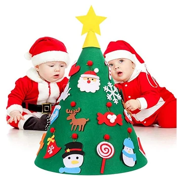 Deti urob si sám Cítil, Vianočný Stromček, Vianočné Dekorácie pre Domov Navidad 2021 Nový Rok Darčeky, Vianočné Ozdoby Santa Claus Vianočný Strom