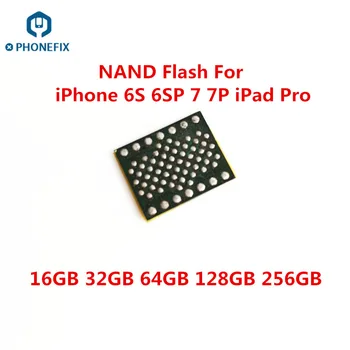 NAND Flash Náhradné Skladovacie Upgrade Pamäte NAND IC Čipy s Spájkovanie Gule na iPhone 6S 6SP 7 7P iPad Pro