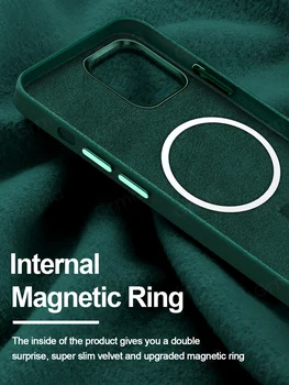 Grma Pôvodné Mag Magnetické Bezpečné Cievka Tekutý Silikónový Telefón puzdro Pre Apple iPhone 12 Mini 12 Pro Max pravej Kože Zadný Kryt