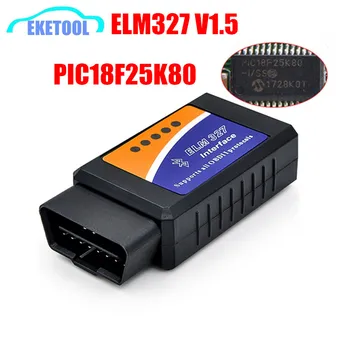 ELM327 V1.5 Podporuje Viac Áut Hardware V1.5 ELM 327 Bluetooth 1.5 Auto OBD2 Diagnostický Kód Čítačka Funguje Android krútiaci Moment/PC