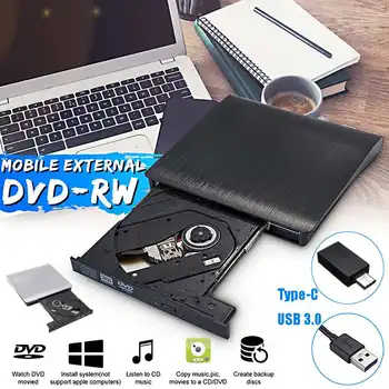 Typ C USB 3.0 Externý DVD/CD/ VCD Horák RW, SVCD Disk Prehrávač Optickej Jednotky pre Mac/PC/Apple Notebook/OS/Windows