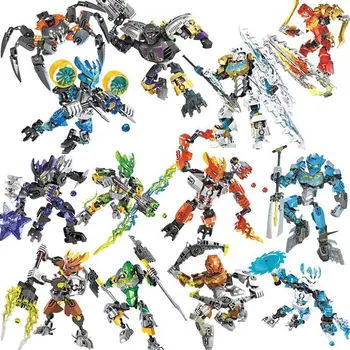 DECOOL Lebky Bojovník Bionicle Bojovníkov Biochemické Robotom kompatibilné s 70795 Stavebné kamene, Tehly, Hračky Pre Deti, Darčeky