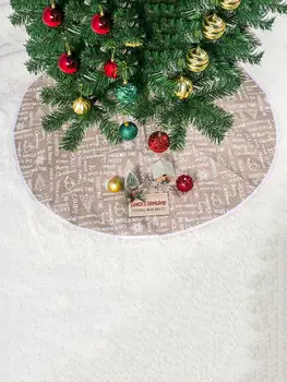 60 cm 100 cm Vianočný Stromček Sukne Handričkou List Tlač Vianočný Stromček Šaty Strom Sukne, Zástery Party Dekorácie Rohože Kryt