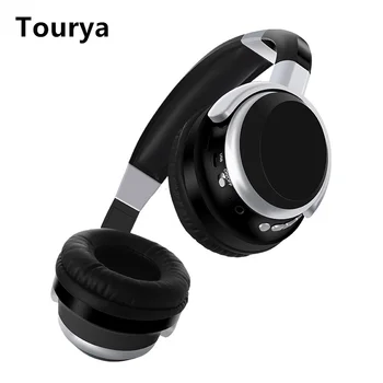 Tourya Bezdrôtové Slúchadlá S HD a Mikrofón Bluetooth Slúchadlá Cez Ucho Basy Headset Eearphone Podpora TF Kariet Pre PC, Mobilný telefón