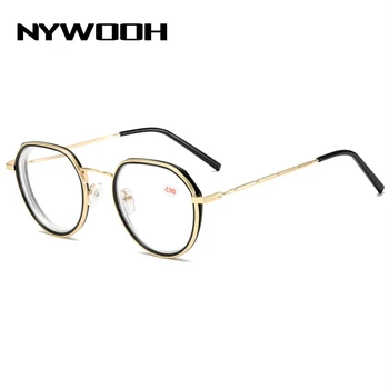 NYWOOH -1.0 4,0 Mnohouholník Skončil Krátkozrakosť Okuliare Mužov Krátkozraké Okuliare Predpis Retro Kovové Nearsighted Okuliare