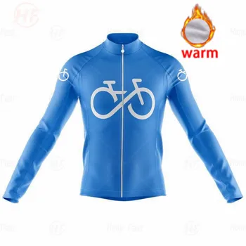 Nové 2021 Espana Pro Team Zimné Thermal Fleece Cyklistika na Dlhé Svetre Mužov je Teplý Plášť MTB Cyklistické Oblečenie Ropa Ciclismo Hombre