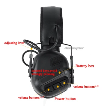Zníženie hluku Streľby Headset Ochrana Sluchu Poľovnícke Taktické Heaset Earmuff Anti-noise Military Airsoft Slúchadlá