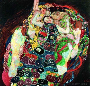 Gustav Klimt Ženy Dekorácie, Domáce Plátno na Stenu Umenie Modré Položky Ab Troch Etáp HD Tlač Obrazov Na Plátne, Plagát