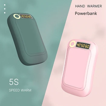 2 v 1 10000mAh Powerbank Mini Hand Warmer Ohrievač Poverbank Prenosná Nabíjačka pre Samsung S20 iPhone 11 Xiao Batérie Banky