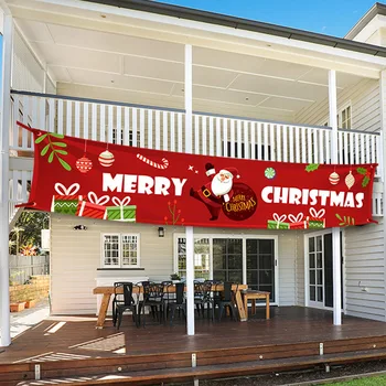 Šťastný Nový Rok Veselé Vianoce Banner Vianočné Dekorácie pre Domov Outdoor Záhrada Obchod Strany Vianoce Zástavy Vlajky Ťahanie Dekor