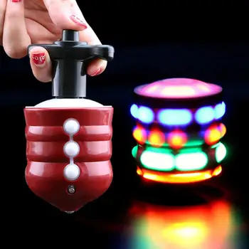 Spinning Top Farebné Flash LED Svetlo, Laserové Hudby Gyroskop Detí Dreva Svetelná Hudba Gyro Klasické Hračky, Detský Vianočný Darček