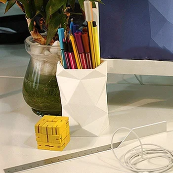 Kreatívny Dizajn Nepravidelný Hranolové Silikónové Pero a Ceruzka Držiak na Písacie potreby Úložný Box