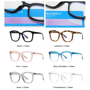 TAKŽE&EI Fashion Square Multi-Cut Crystal Ženy Optické Okuliare, Rám, Číre Anti-Blu-Ray Okuliare Mužov Pružiny Závesov Počítač Okuliare