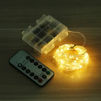 10m LED reťazec svetiel Smart twinkly garland Diaľkové ovládanie víla svetlo, napájané z batérie, Domáce dekorácie Narodeniny, svadobné party