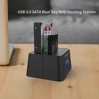 Wavlink vysokorýchlostné USB 3.0 pre SATA, Dual Bay Externý Pevný Disk Dokovacej Stanice 5Gbps pre 2.5/3.5
