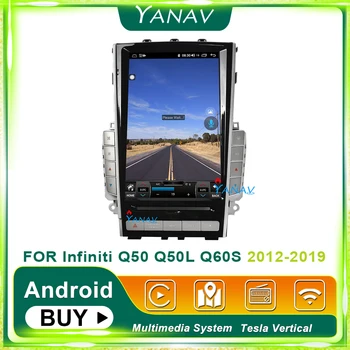 Vertikálne obrazovke auta GPS prehrávač pre-Infiniti Q50 Q50L Q60S 2012-2019 auto stereo navigácia, autorádio multimediálne video, DVD prehrávač