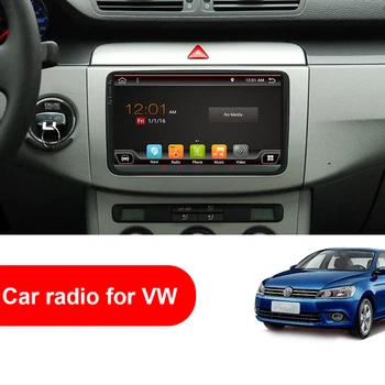 Eunavi 2 DIN Android Multimediálne autorádio s GPS Auto Na VW Passat B6 CC Polo GOLF 5 6 Touran Jetta Tiguan Magotan Sídlo Vedúci jednotky