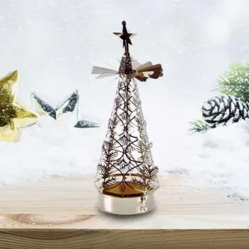 Rotujúce Sviečkový Vianočný Stromček v tvare svietnik svietnik Obývacia Izba Dekor Sviečka Stojan
