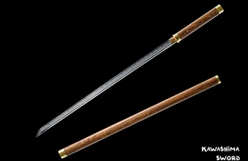 Japonský Katana 1095 Ocele Hliny Tvrdeného Reálne Hamon Samuraj Meč Ružové Drevo Saje Full Tang Britva Ostré Bojové Pripravený