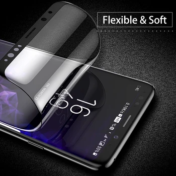 FLOVEME Pre Samsung S9 S8 Screen Protector 3D Zakrivené Úplné Pokrytie Ultra Mäkká Fólia Pre Samsung Galaxy S8 S9 Plus Nie Tvrdené Sklo