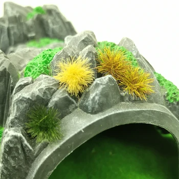 Tráva slnečnice hrnú nylon toy model scény, takže šesť-farebné / čiernobiele diorama piesku tabuľka zelená simulácia stavebných strojov