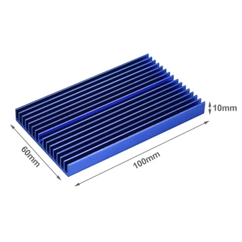 3D Tlačiarne Diely Hliníkovej Zliatiny Chladiča Modul Chladnejšie Radiátor Modrá Oxidácii Chladič s 16 Plutvy