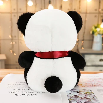 25-45 cm Roztomilý medvedík Panda S Lukom-Uzol Plyšové Hračky Mäkké Cartoon Zvierat Čiernej A Bielej Panda Plnené Bábika Deti, Dievča, Chlapec Dary
