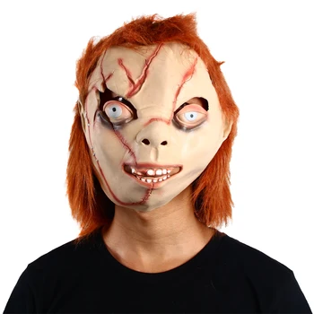 Patygr Strašidelné Dieťa Strašidelné Masky na Tvár Chucky Halloween Kostým, Maska Horor Bábika Maska NOVÉ